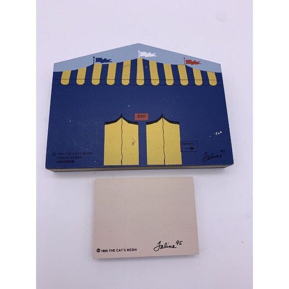 Cats Meow Village Circus Series Side Show Tent Hartel Brothers Lion 1995 - Picture 2 of 8